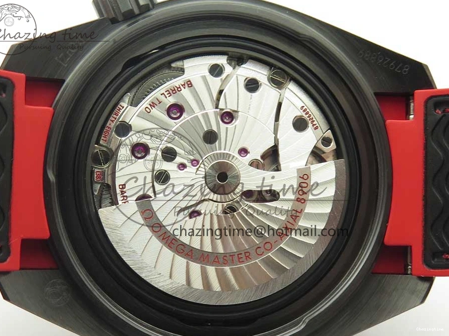 0209 Trendy Planet Ocean 45.5mm Deep Black red Real Ceramic VSF 1:1 Best Edition on Black Nylon Strap A8906 Super Clone 7986